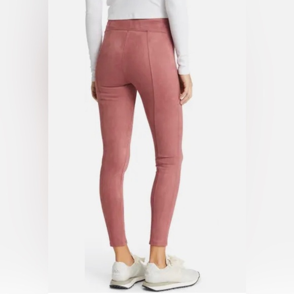 NEW SPANX - High Waist Faux Suede Leggings in Pink for Petite - Picture 2 of 8